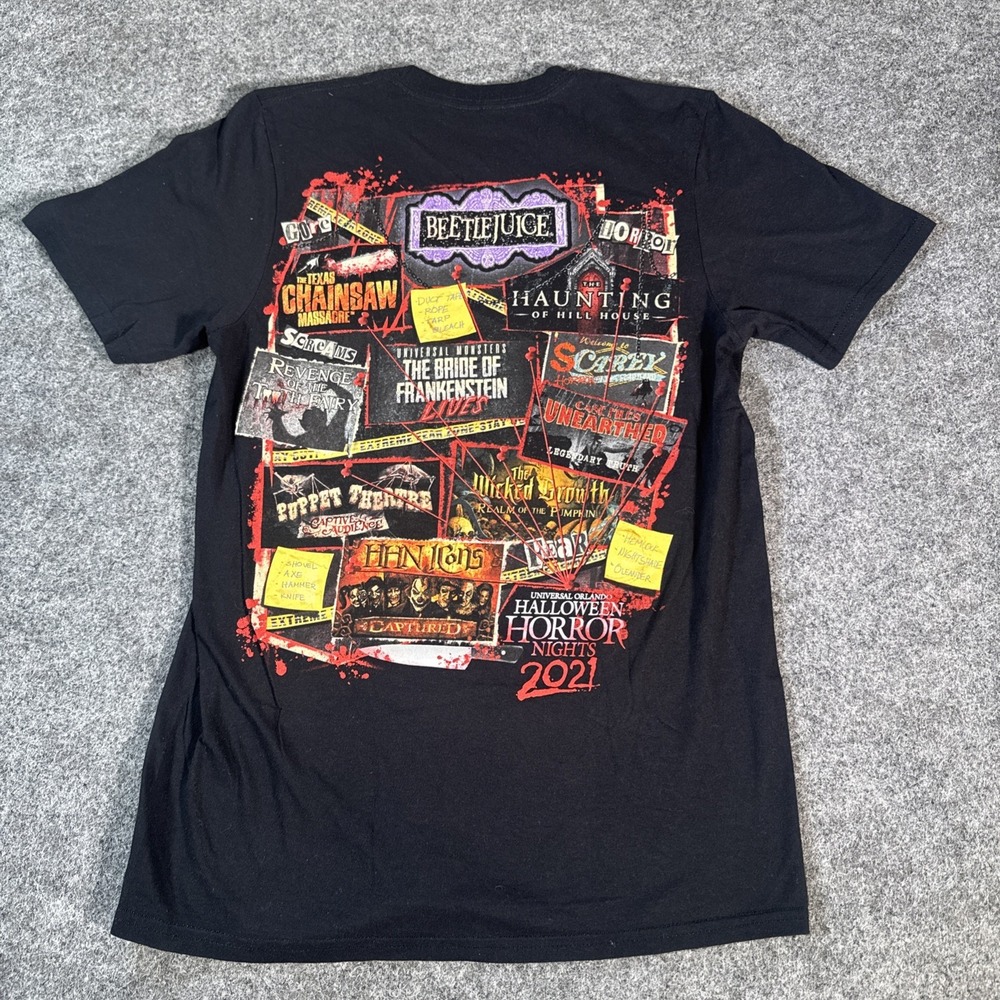 Don't Go Alone Beetlejuice Black Shirt Halloween Horror Nights 2021 Small